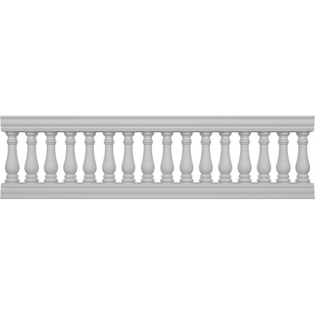 Ekena Millwork Fiberthane Bradford Balustrade Railing Kit Style N (6 7/8" On-Center Spacing to Pass 4" Sphere Code) BALK32X108BRN